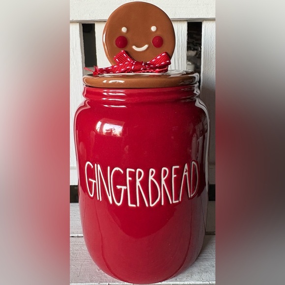 Rae Dunn Other - Rae Dunn Red Gingerbread Baby Canister